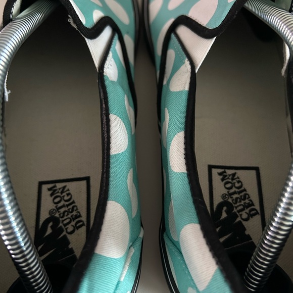 Rare New Vans Men’s Size 11 Custom Polka Dotted Light Blue/Teal and Black🔥 - Picture 6 of 7